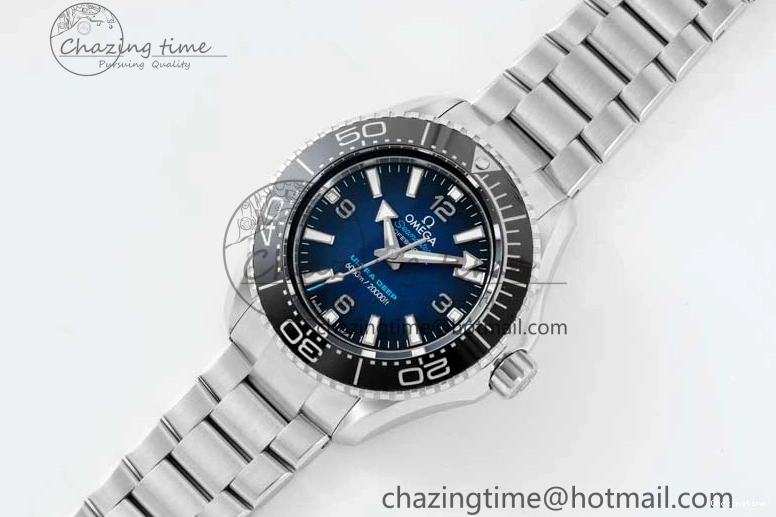0122 EasyCare Seamaster 6000M Ultra Deep SS SBF 1:1 Best Edition Deep Blue Dial on SS Bracelet A8912 Super Clone 7816
